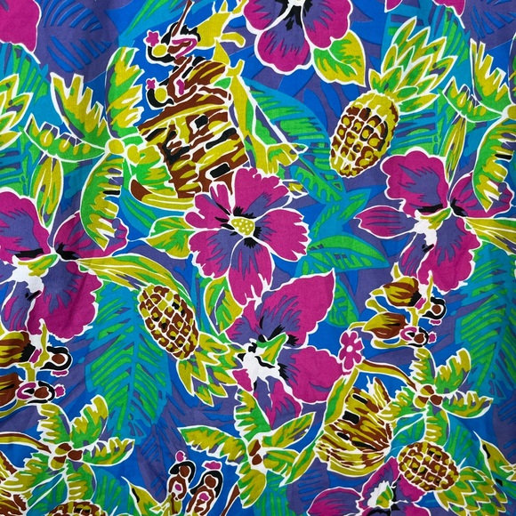 Vintage Hilo Hattie 80s Hawaiian Tropical Button Down Shirt Sz S - Picture 8 of 8